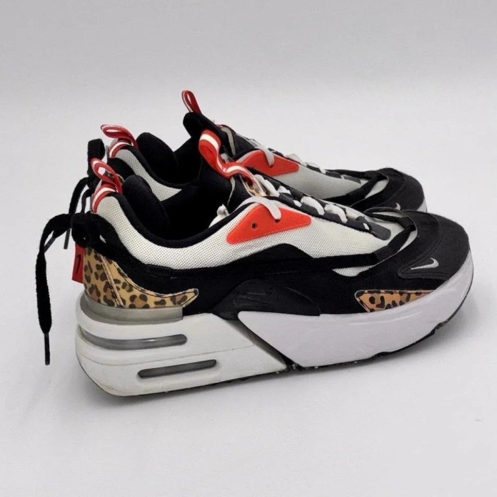 Nike Air Max Furyosa Leopard W Size 9 Red Black Running Shoe DH5104-002